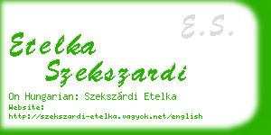 etelka szekszardi business card