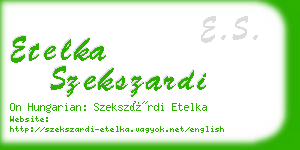 etelka szekszardi business card